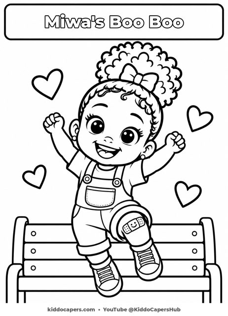 Miwa's Boo Boo colouring page